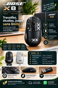 Souris sans fil X8 – Rechargeable