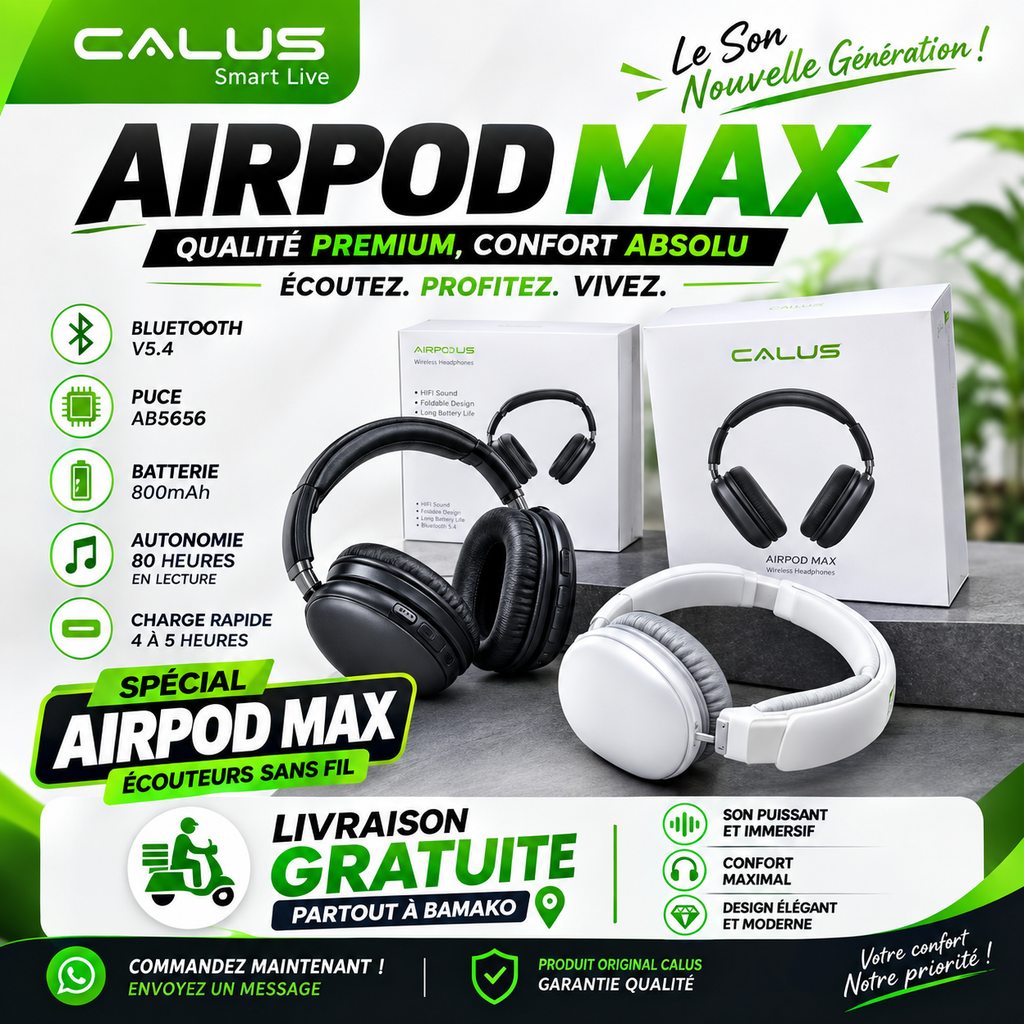 CASQUE - CALUS Airpod Max – Casque Bluetooth sans fil