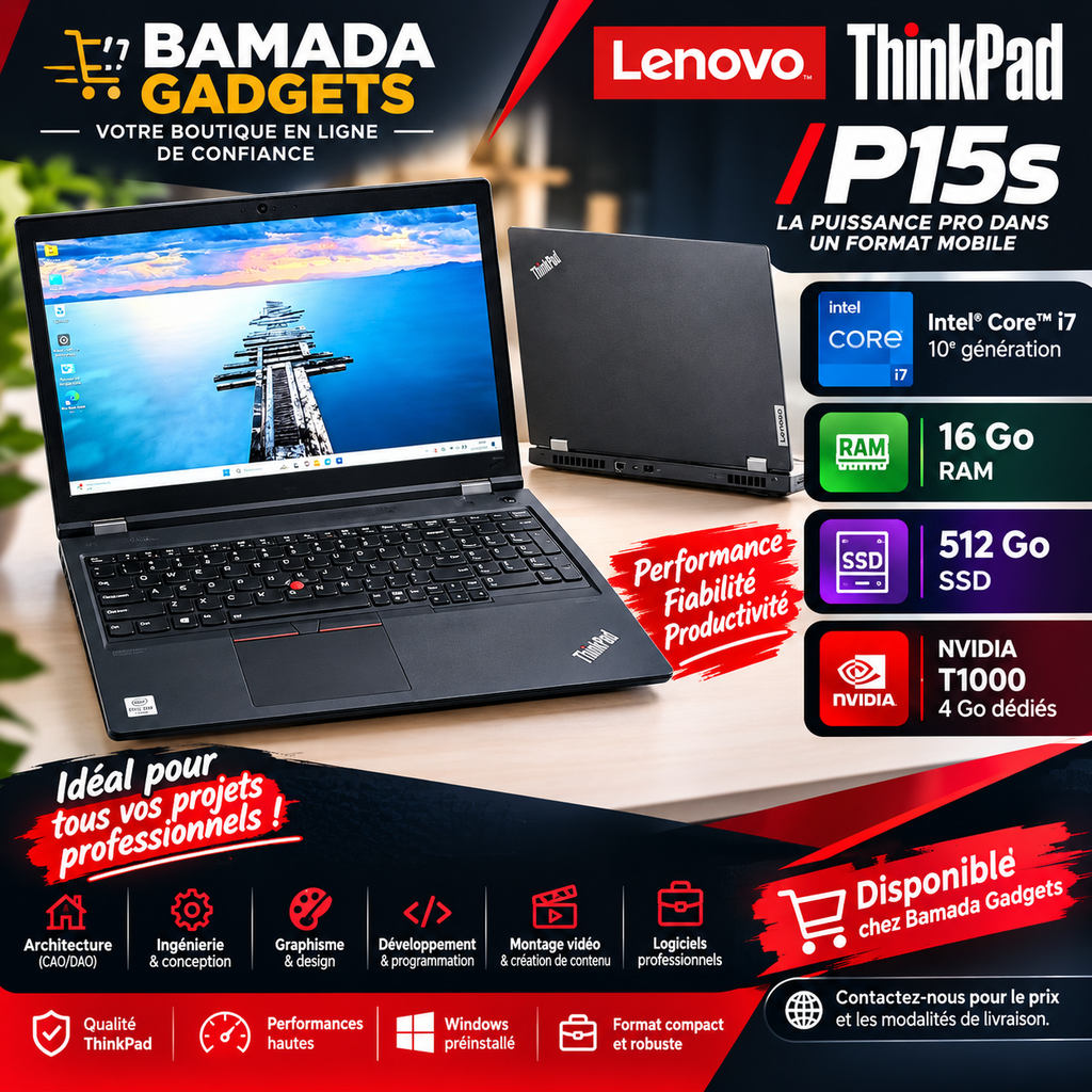 Lenovo ThinkPad P15s — Puissance professionnelle