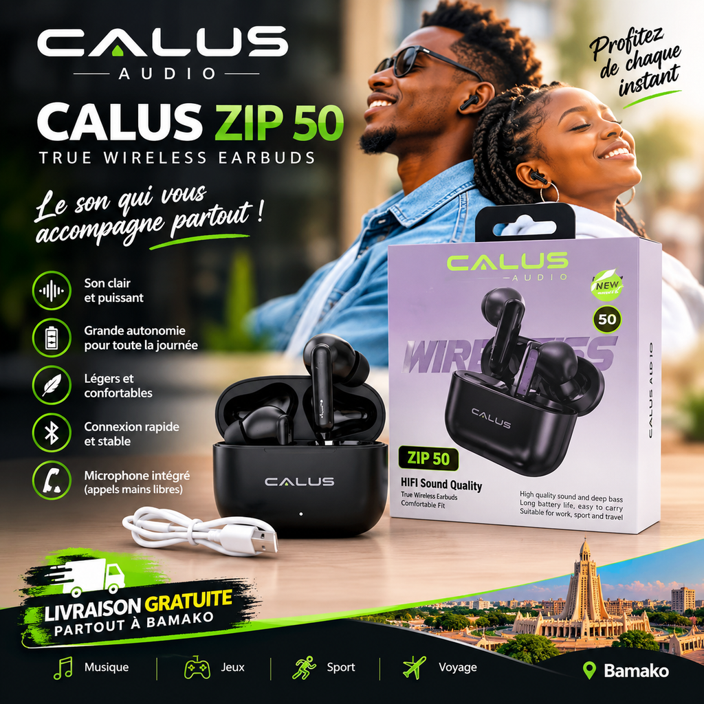 CALUS ZIP 50 – Écouteurs sans fil